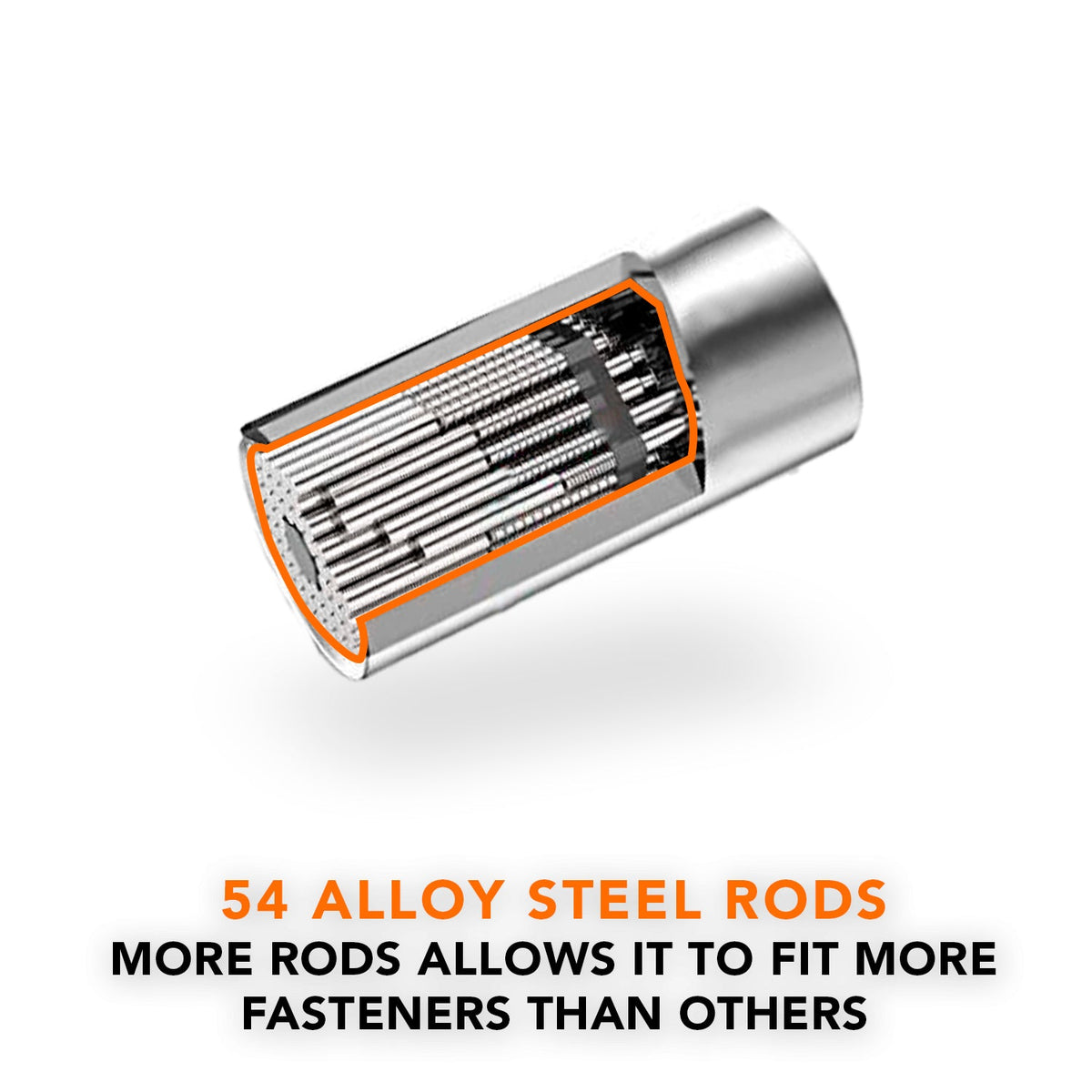 Spring-loaded steel pins inside the socket