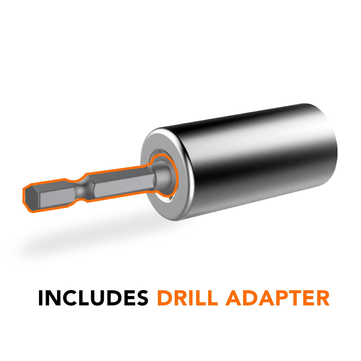 Socket on the hex drill adapter