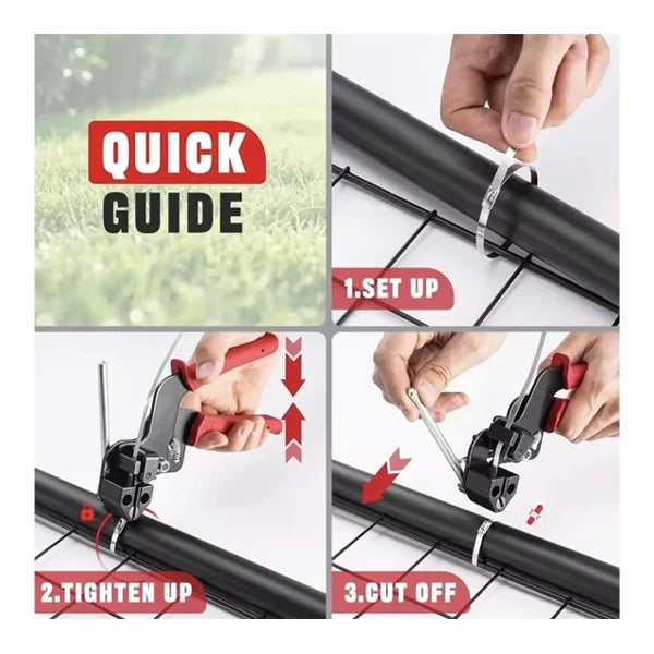 Quick guide: set up, tighten, cut off