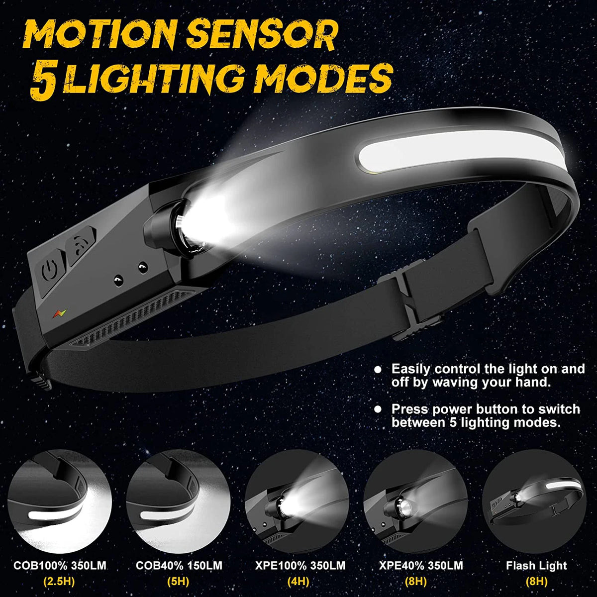 5 lighting modes