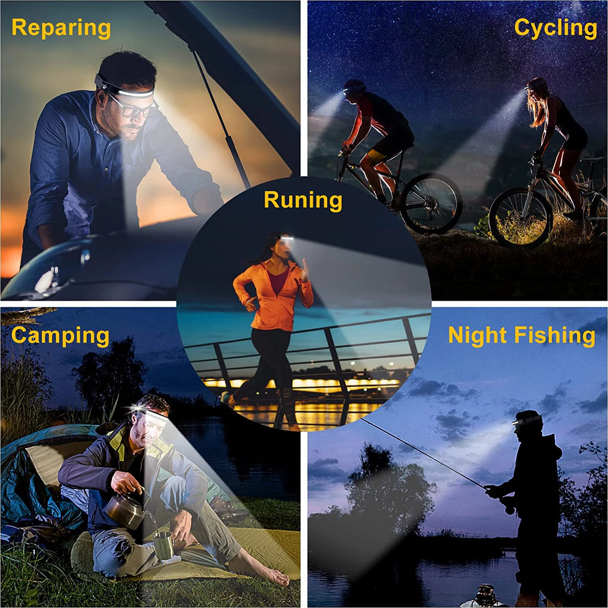For camping, running, cycling and fishing