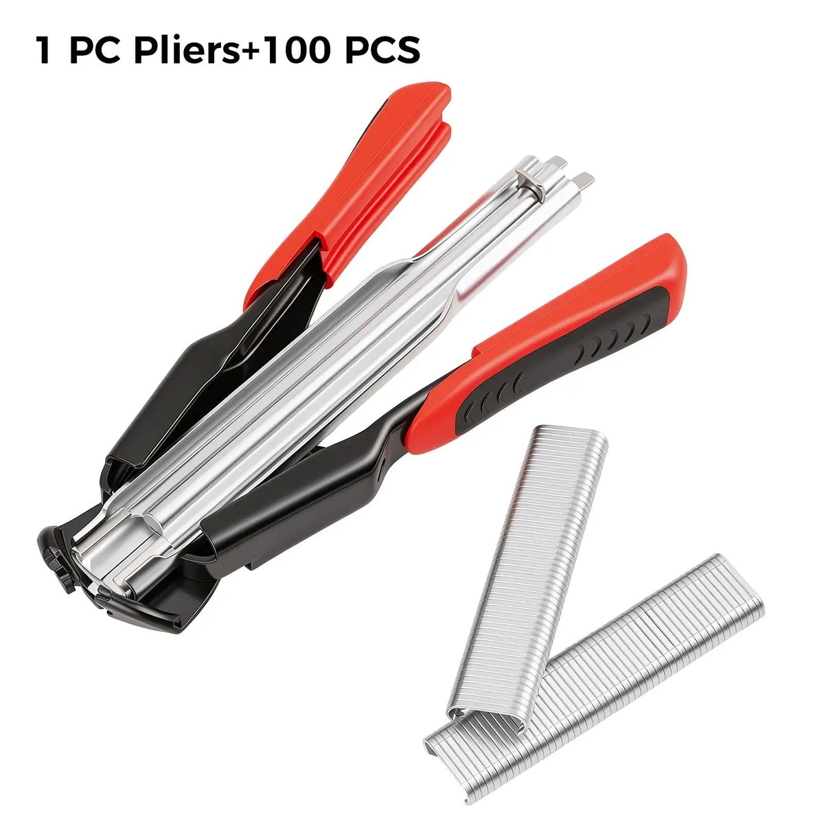 Hog ring pliers with 100 rings