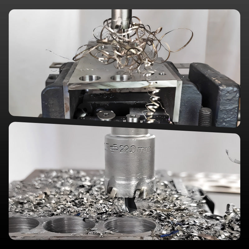 Drilling clean holes in steel