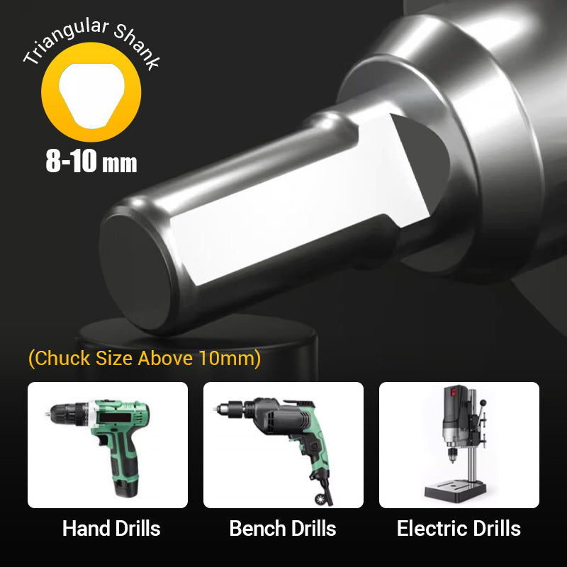 Fits hand drills, bench drills and electric drills