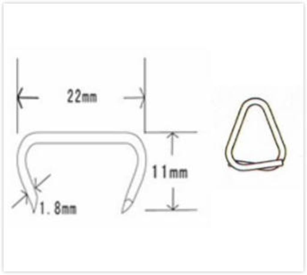 Galvanized hog ring refills 1000 pcs – view 3