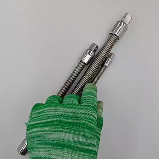 Flexible socket extension bending around obstacles