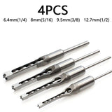 Square Hole Chisel Bit Set – 4 pcs
