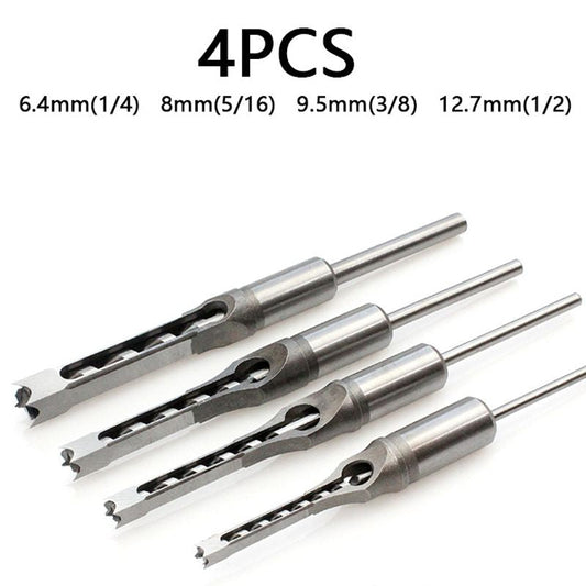 4 pcs square hole bit set