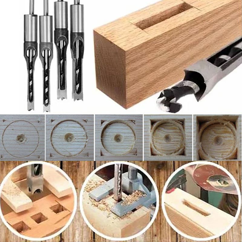 Clean square holes and mortise joints