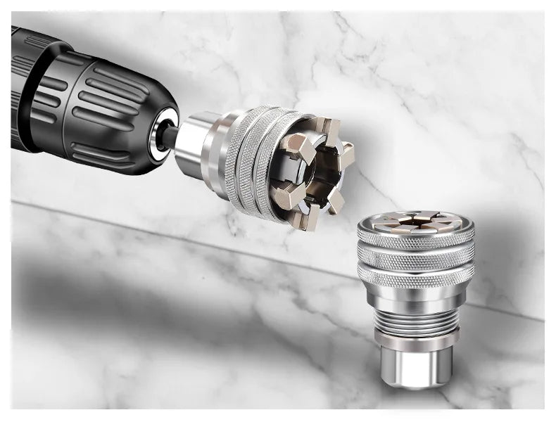 Adjustable socket on a cordless drill