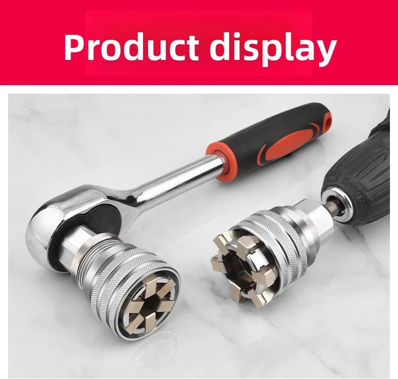 Adjustable socket with ratchet