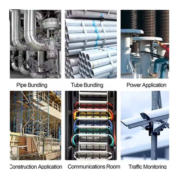 Stainless steel zip tie applications