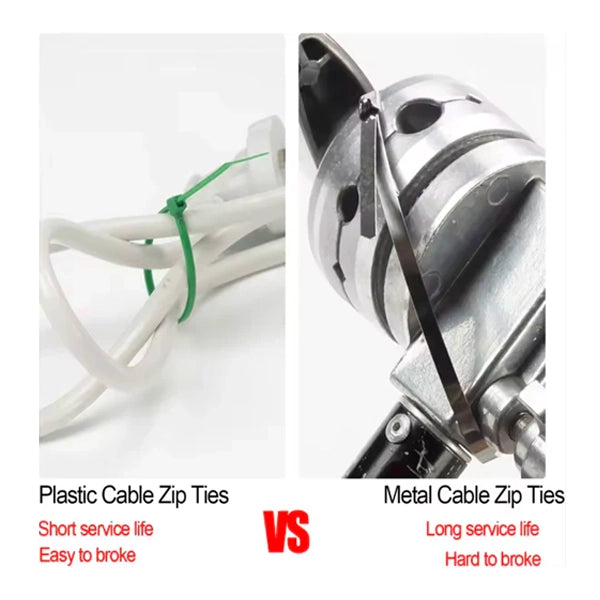 Plastic vs metal zip ties